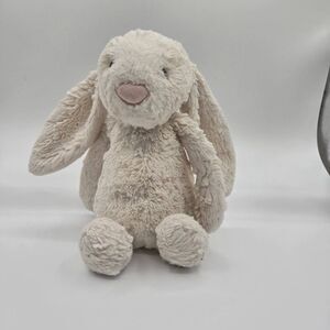 Jellycat Bashful Bunny Rabbit White Cream Plush Floppy Ears 11”